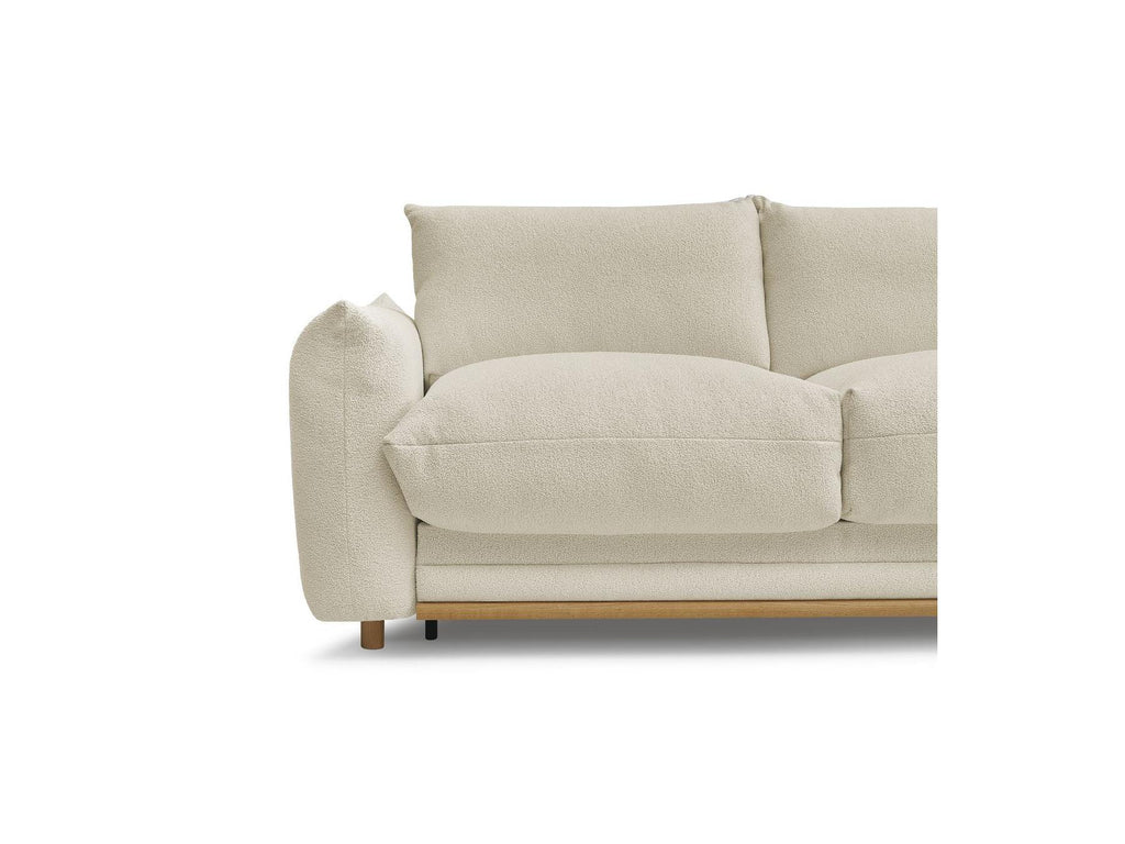 Ernest - Canapé Droit Convertible 3 Places - Tissu Bouclette