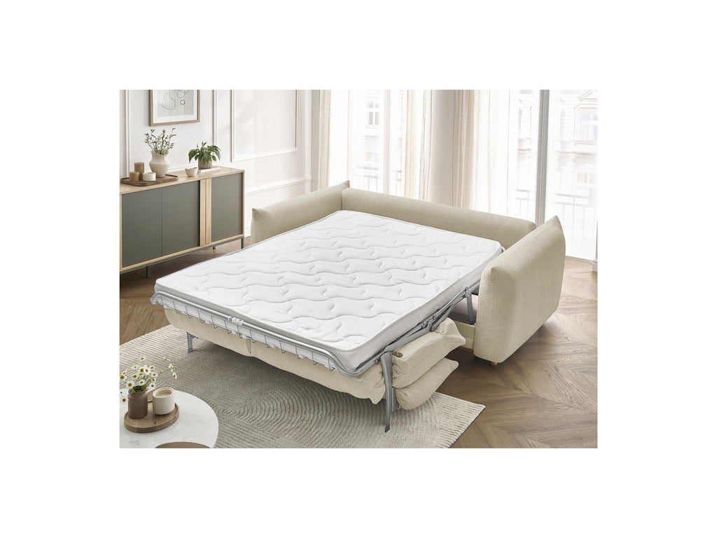 Ernest - Canapé Droit Convertible 3 Places - Tissu Bouclette