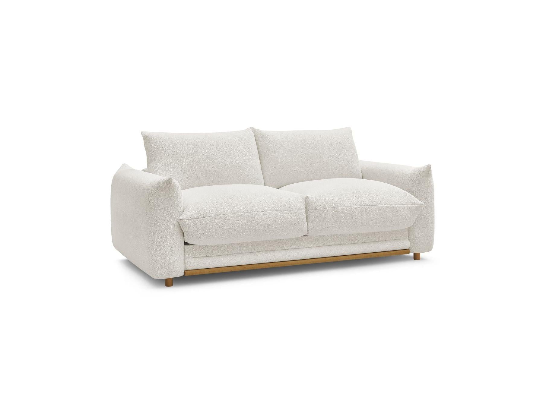 Ernest - Canapé Droit Convertible 3 Places - Tissu Bouclette