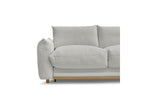 Ernest - Canapé Droit Convertible 3 Places - Tissu Bouclette