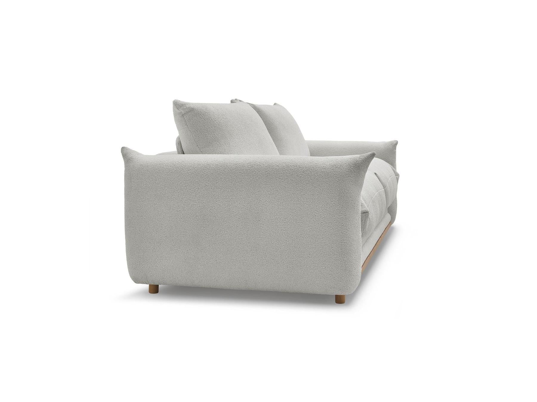 Ernest - Canapé Droit Convertible 3 Places - Tissu Bouclette