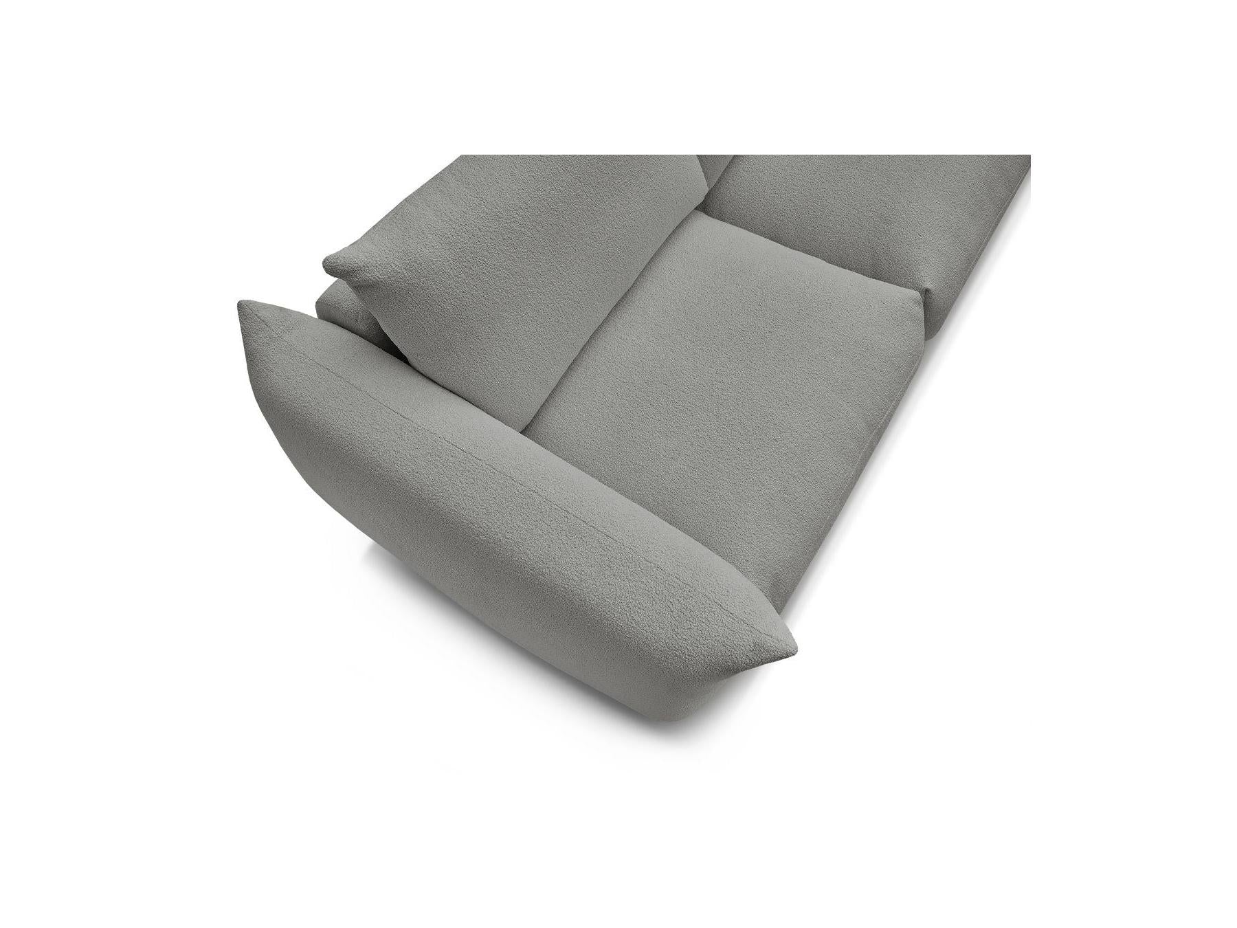 Ernest - Canapé Droit Convertible 3 Places - Tissu Bouclette