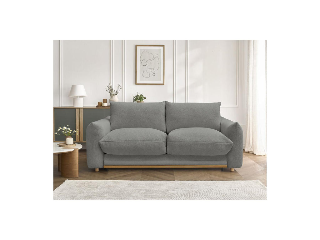 Ernest - Canapé Droit Convertible 3 Places - Tissu Bouclette
