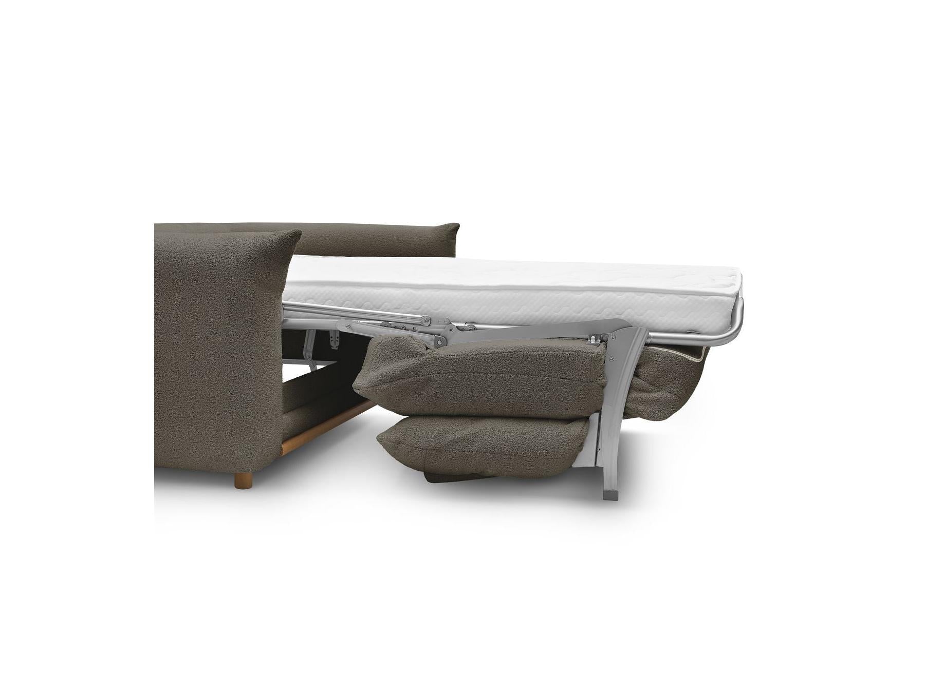 Ernest - Canapé Droit Convertible 3 Places - Tissu Bouclette