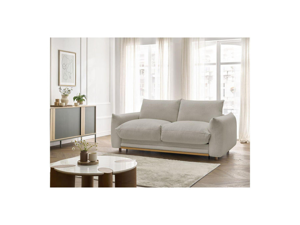 Ernest - Canapé Droit Convertible 3 Places - Tissu Bouclette