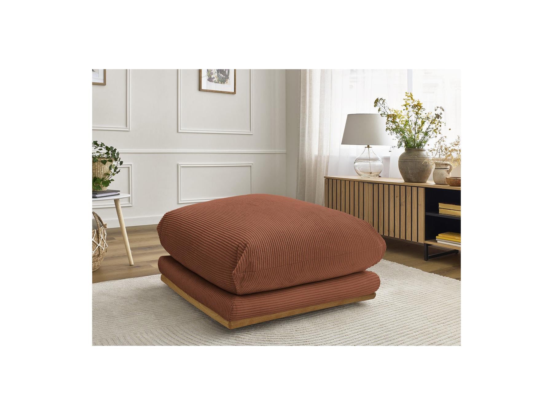 Ernest - Pouf - Tissu Velours Côtelé