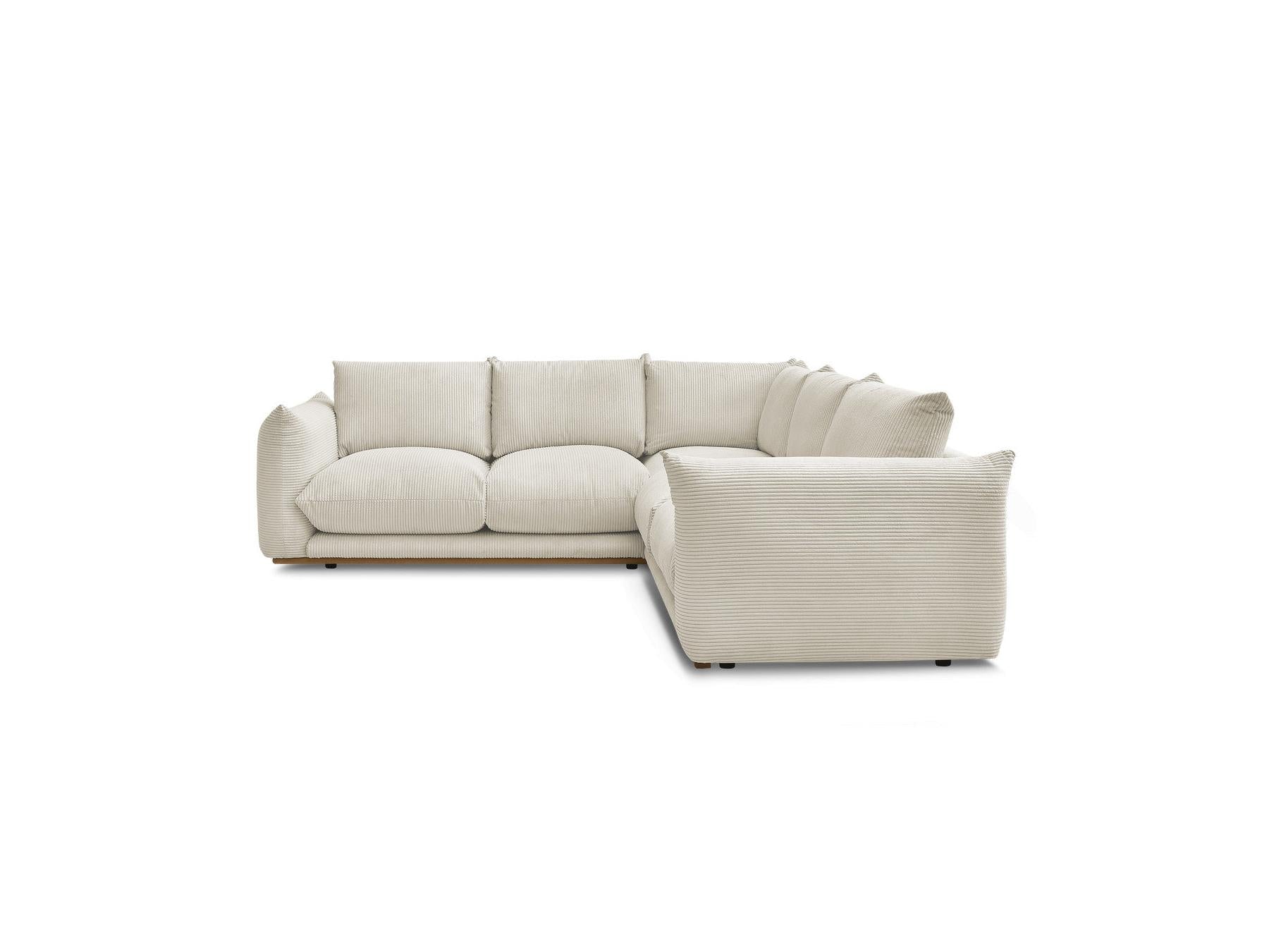 Ernest - Fixed Corner Sofa - Corduroy Fabric