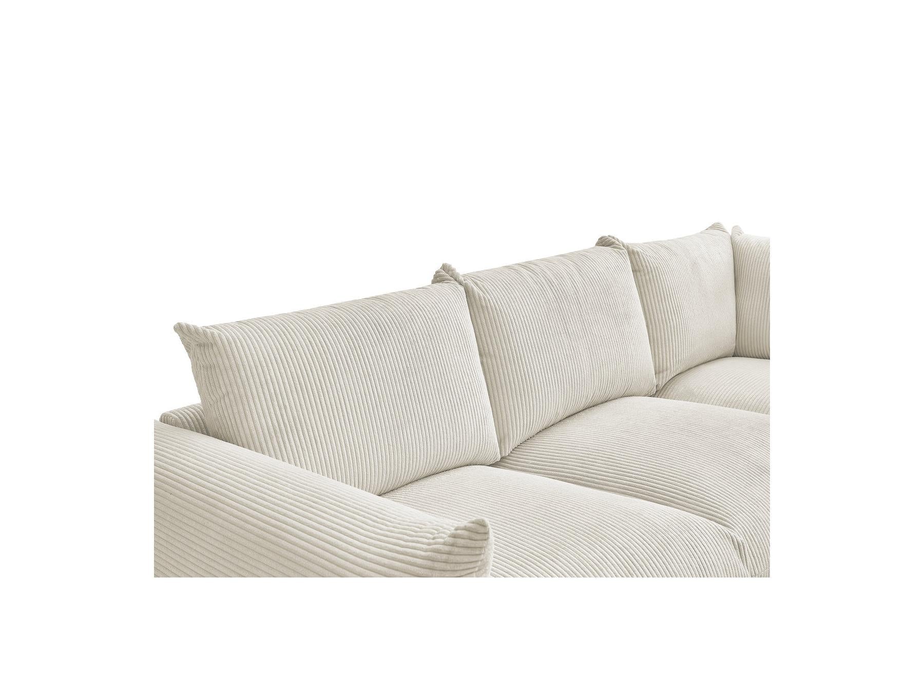 Ernest - Fixed Corner Sofa - Corduroy Fabric