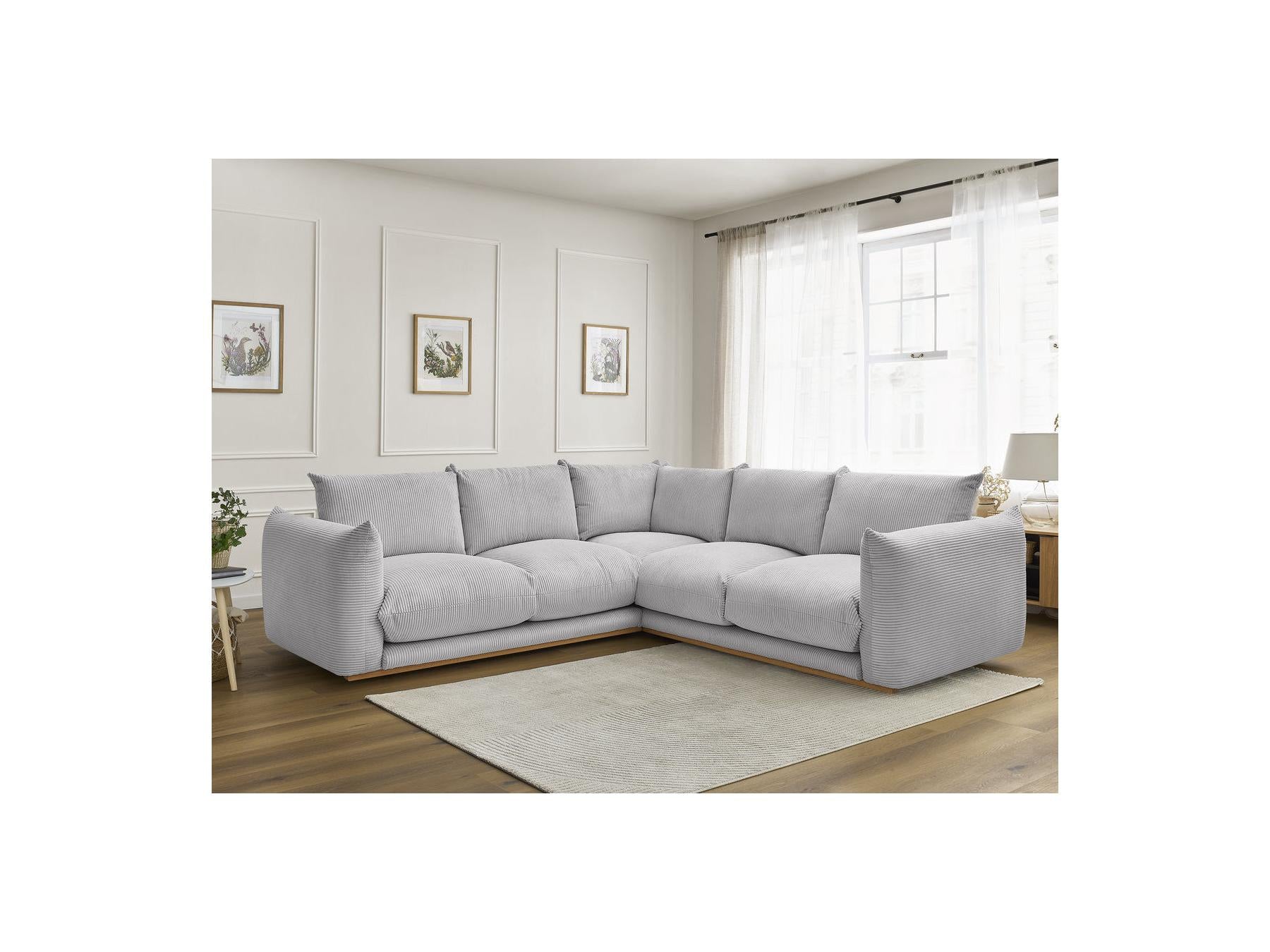 Ernest - Fixed Corner Sofa - Corduroy Fabric