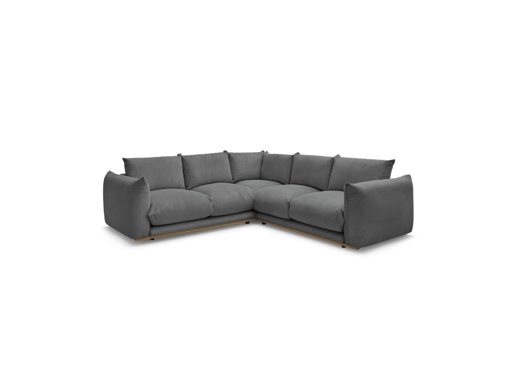 Ernest - Fixed Corner Sofa - Corduroy Fabric