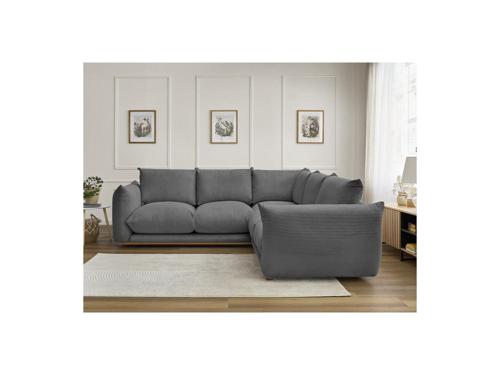 Ernest - Fixed Corner Sofa - Corduroy Fabric