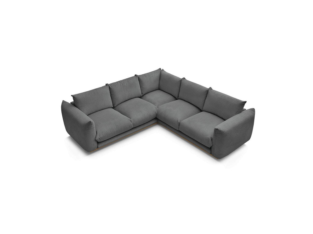 Ernest - Fixed Corner Sofa - Corduroy Fabric