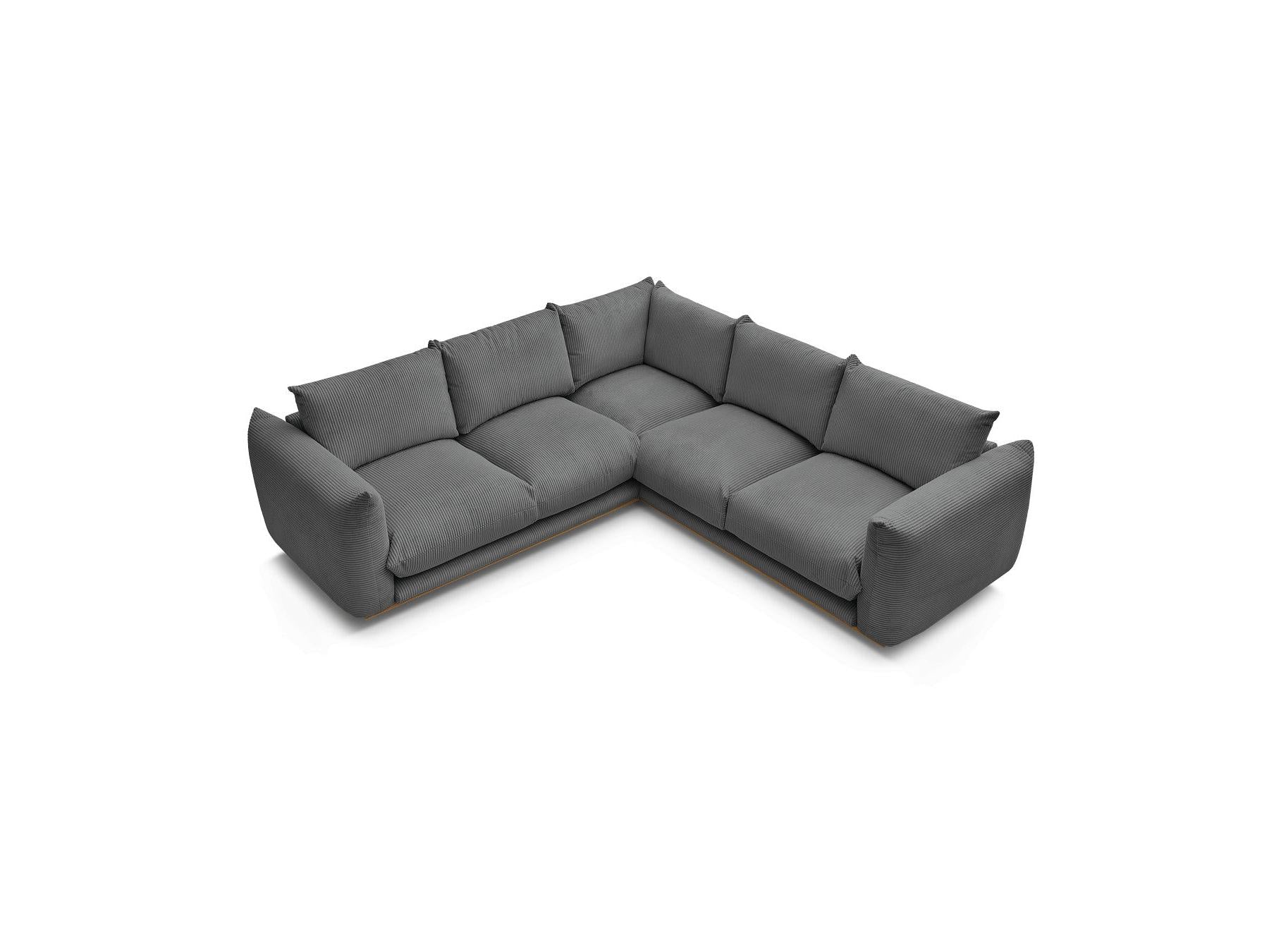 Ernest - Fixed Corner Sofa - Corduroy Fabric