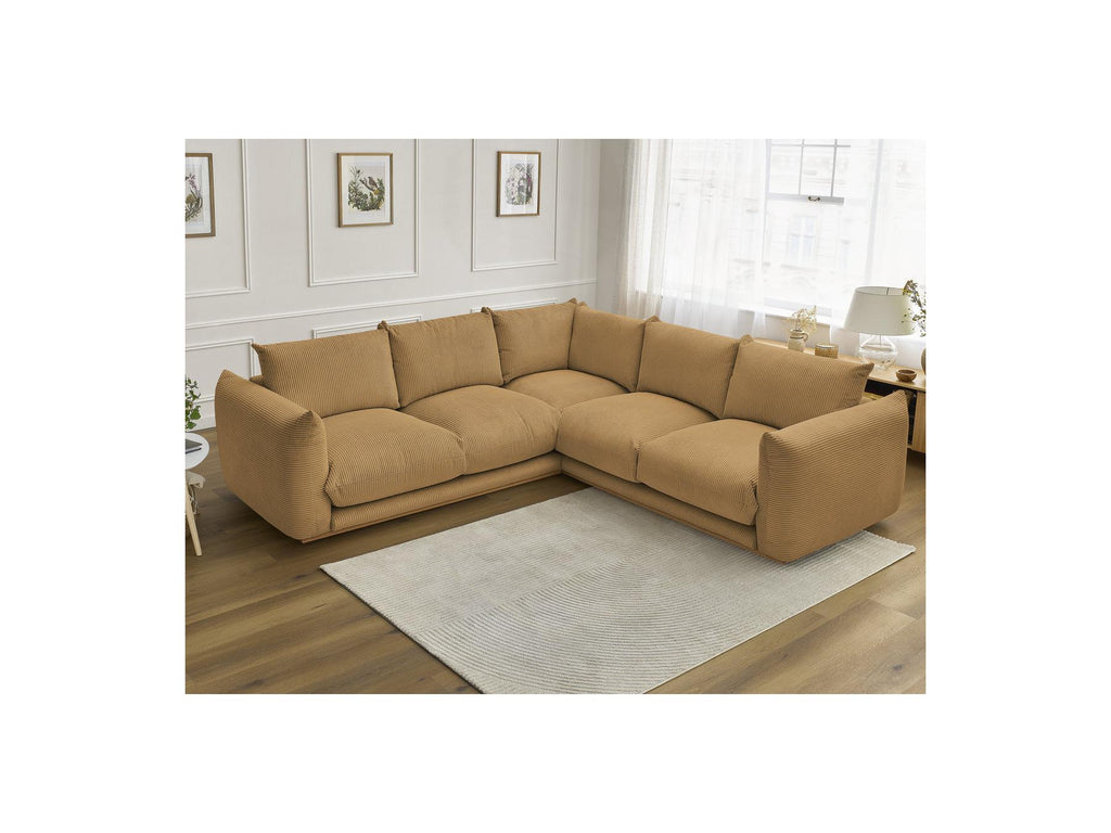 Ernest - Fixed Corner Sofa - Corduroy Fabric