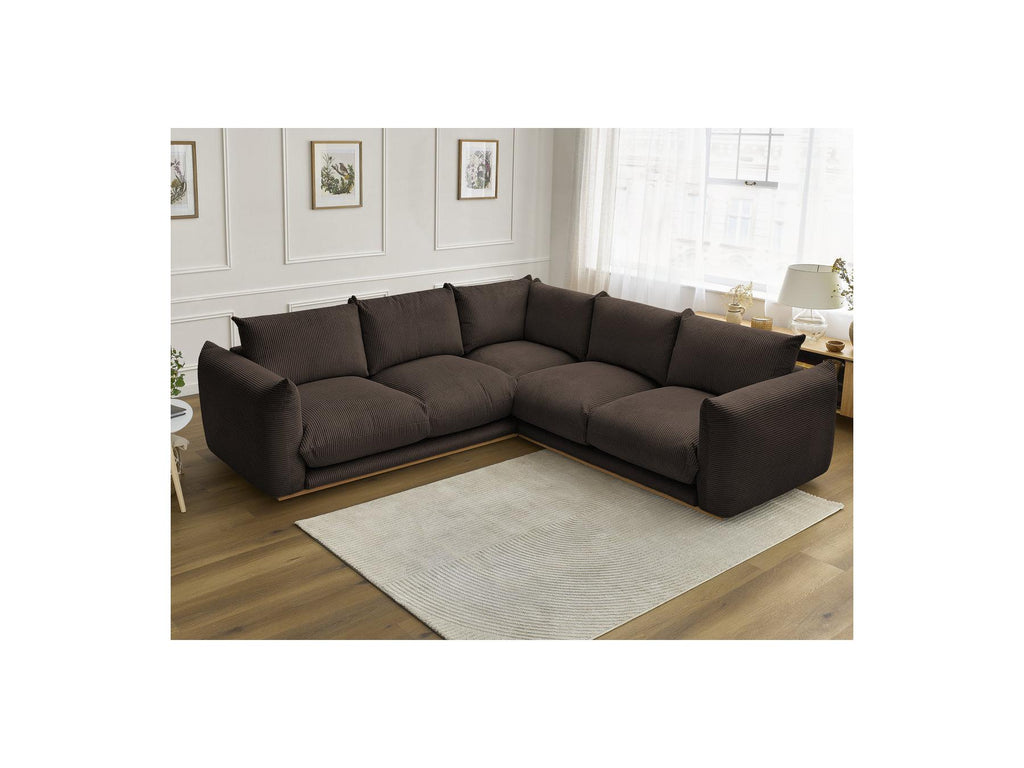 Ernest - Fixed Corner Sofa - Corduroy Fabric