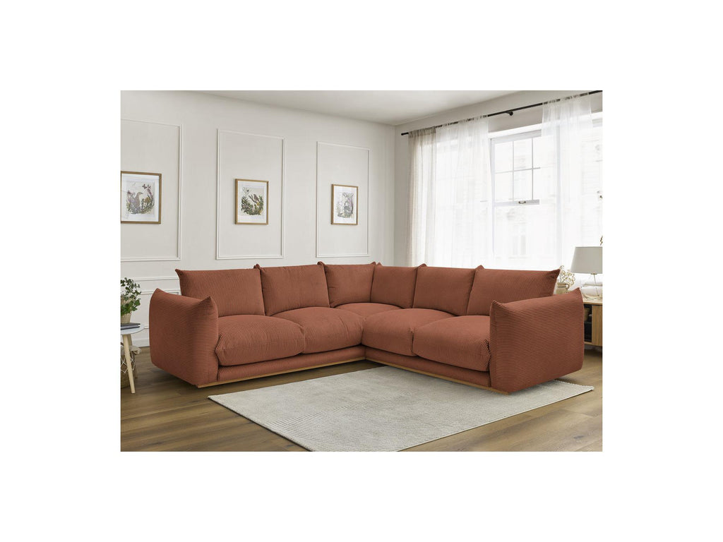 Ernest - Fixed Corner Sofa - Corduroy Fabric