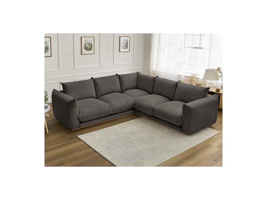 Ernest - Fixed Corner Sofa - Corduroy Fabric