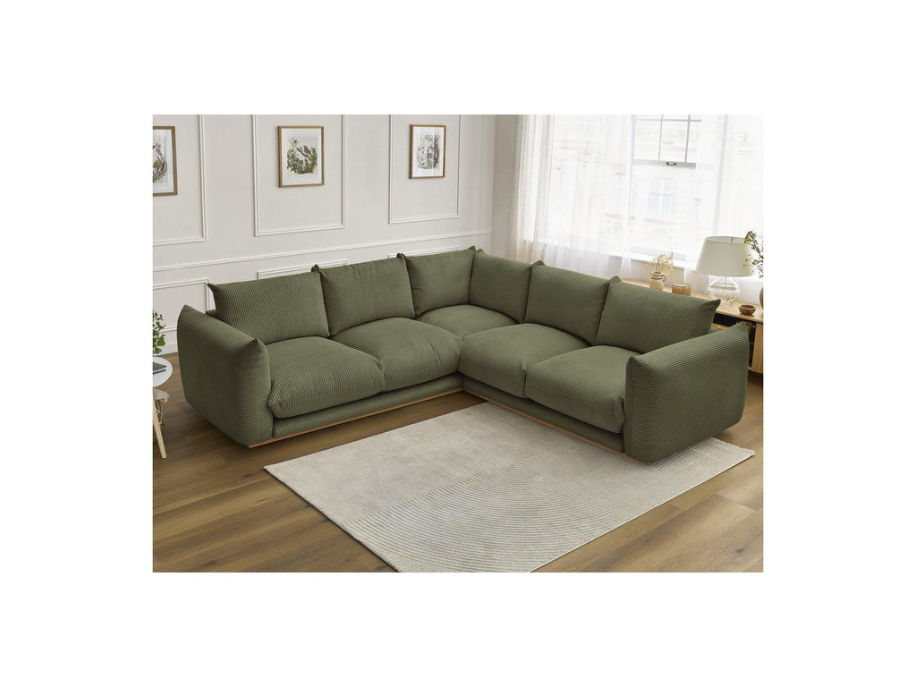 Ernest - Fixed Corner Sofa - Corduroy Fabric