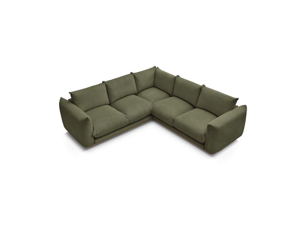 Ernest - Fixed Corner Sofa - Corduroy Fabric