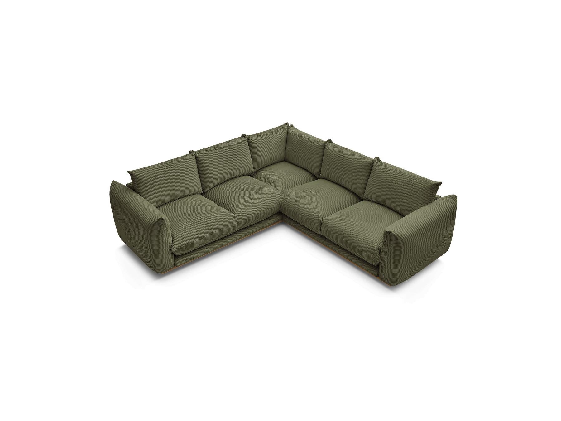 Ernest - Fixed Corner Sofa - Corduroy Fabric