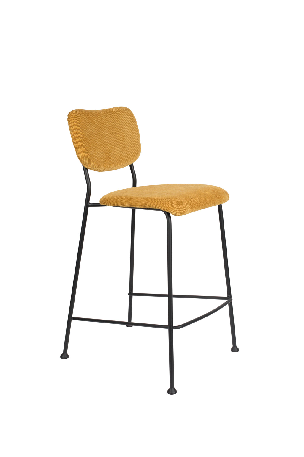 Benson 64.5 Cm - Set of 2 Bar & Counter Stools - Fabric - Ochre/Yellow
