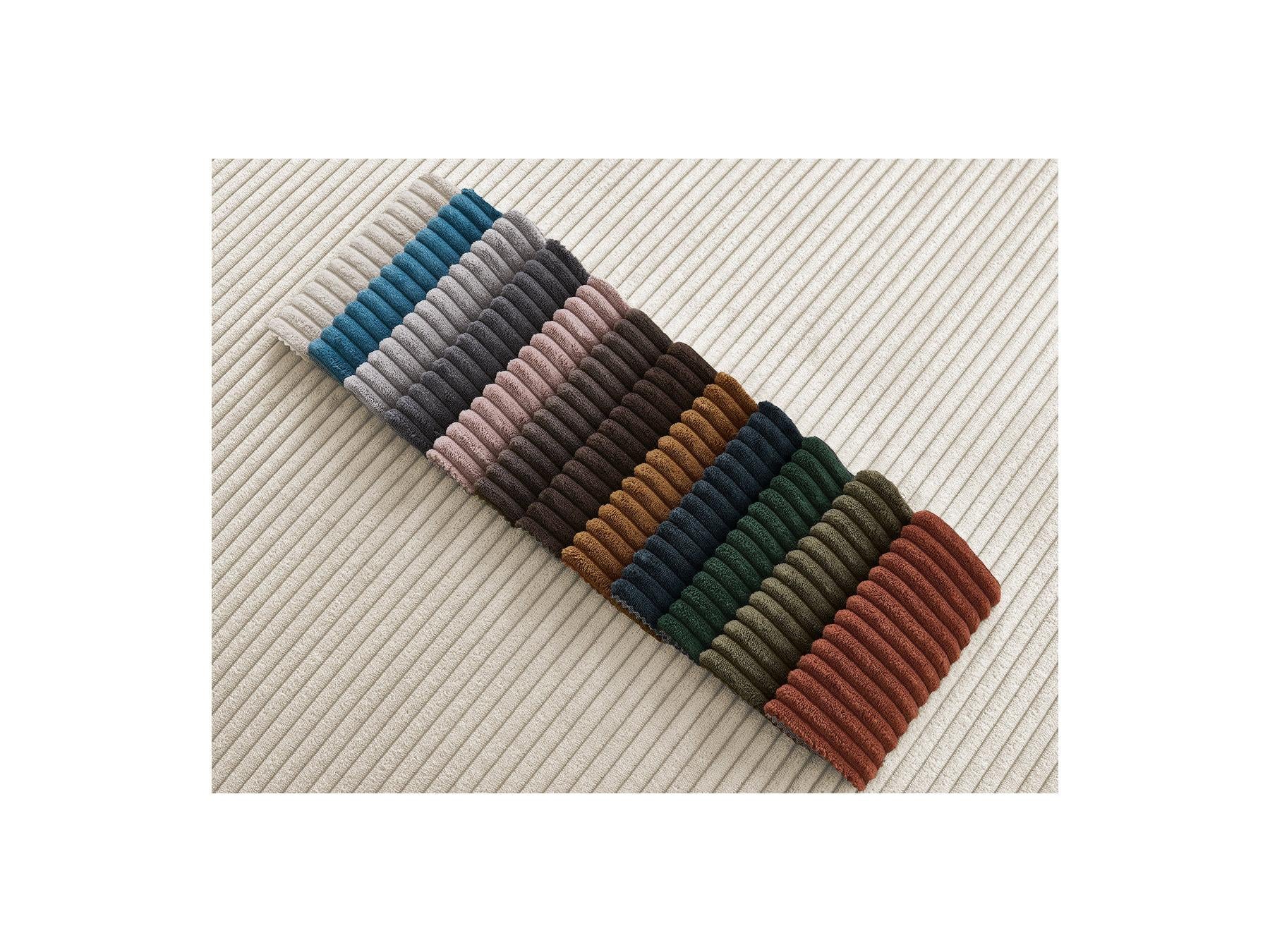 Ernest - Canapé Droit Convertible 3 Places - Tissu Velours Côtelé