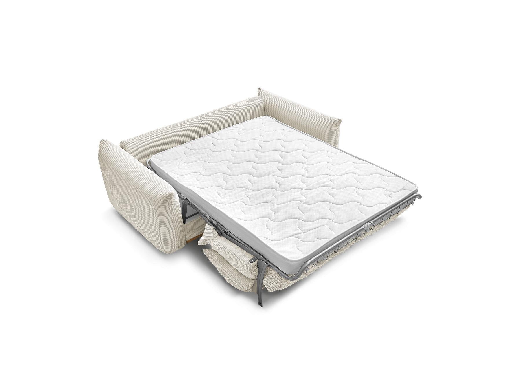 Ernest - Canapé Droit Convertible 3 Places - Tissu Velours Côtelé