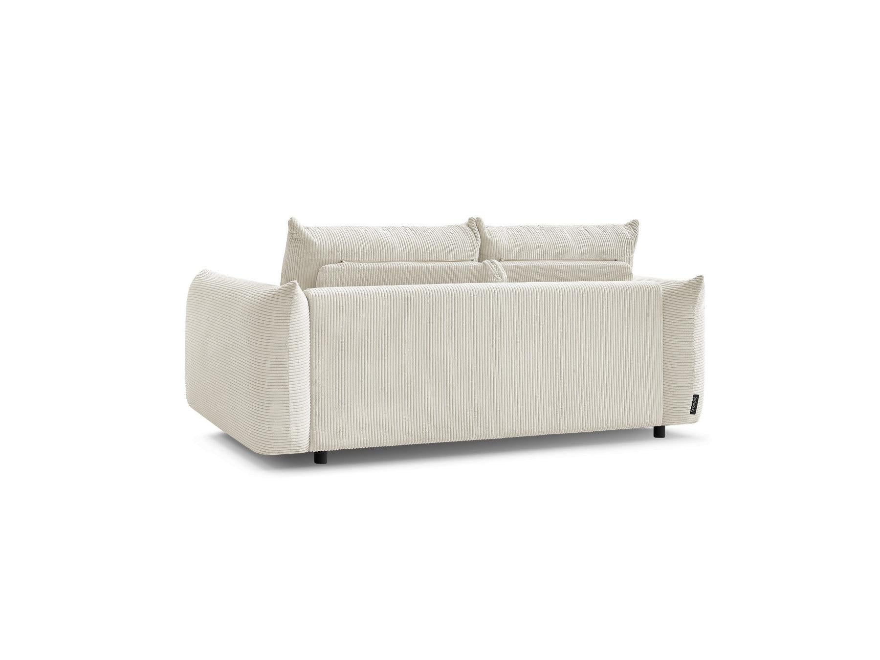 Ernest - Canapé Droit Convertible 3 Places - Tissu Velours Côtelé