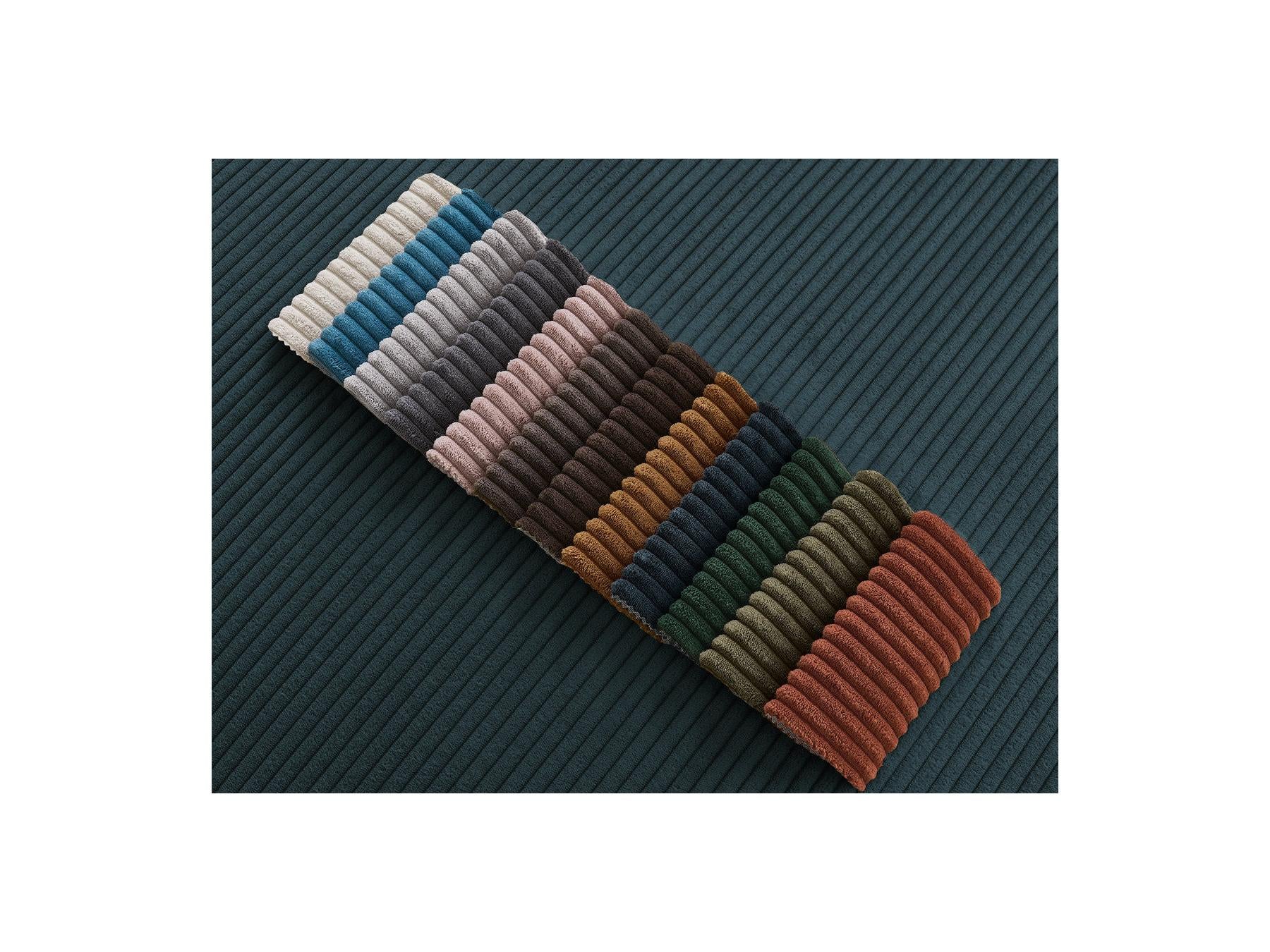 Ernest - Canapé Droit Convertible 3 Places - Tissu Velours Côtelé