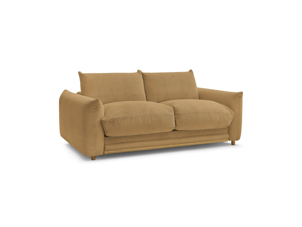 Ernest - Canapé Droit Convertible 3 Places - Tissu Velours Côtelé