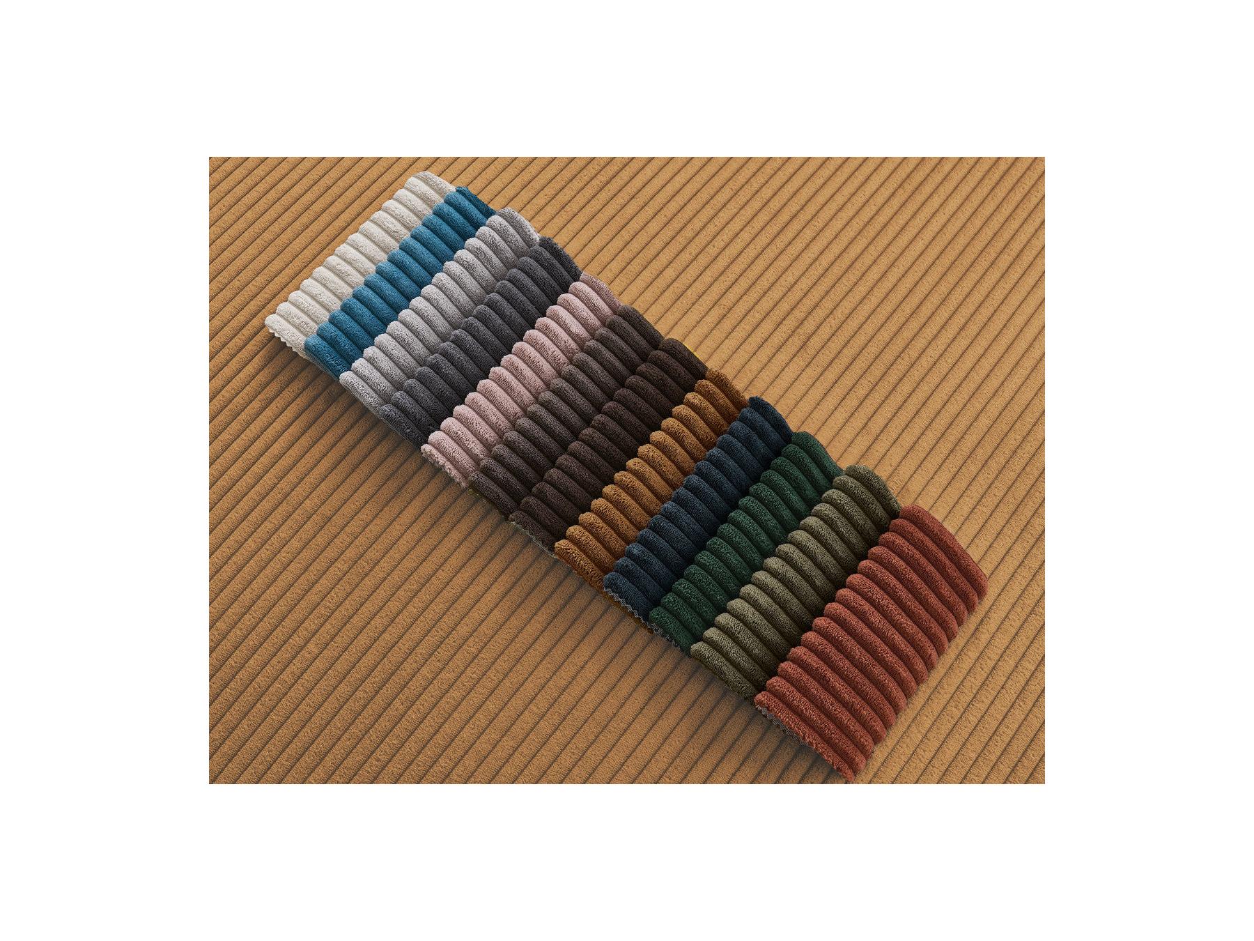 Ernest - Canapé Droit Convertible 3 Places - Tissu Velours Côtelé