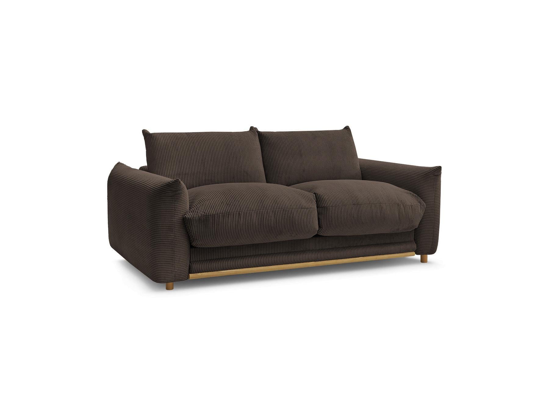 Ernest - Canapé Droit Convertible 3 Places - Tissu Velours Côtelé