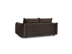 Ernest - Canapé Droit Convertible 3 Places - Tissu Velours Côtelé