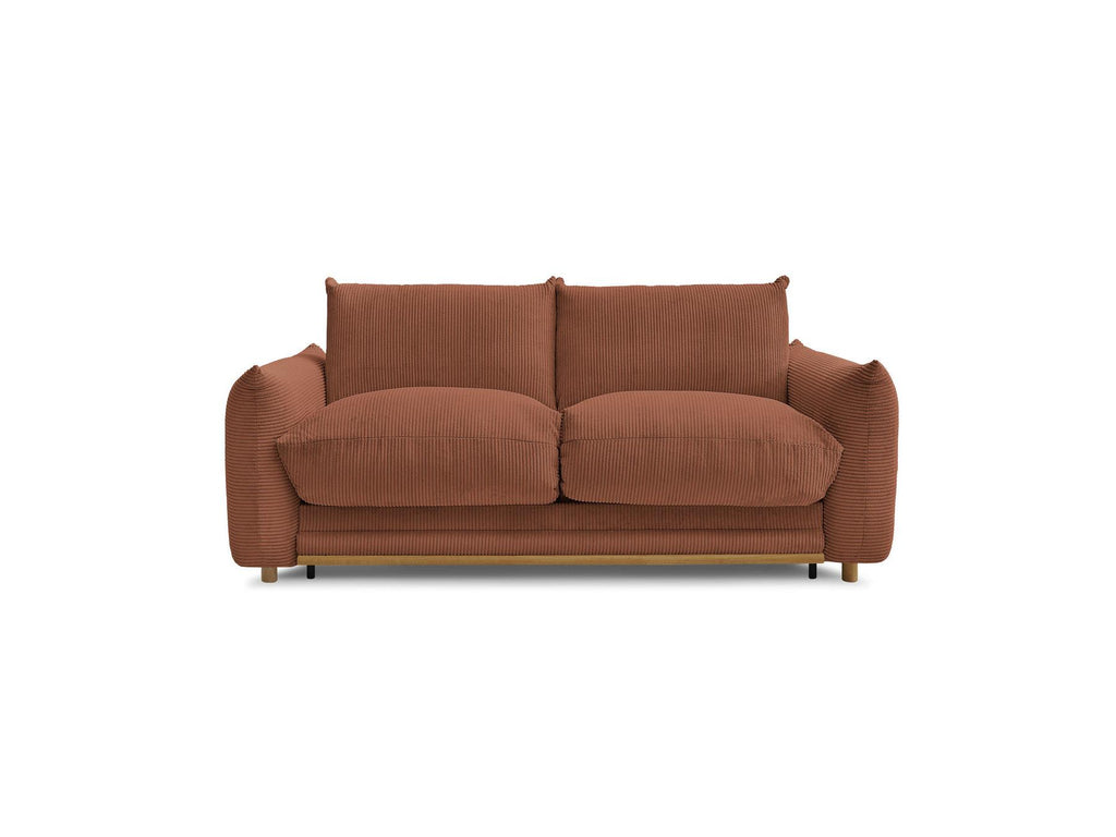 Ernest - Canapé Droit Convertible 3 Places - Tissu Velours Côtelé