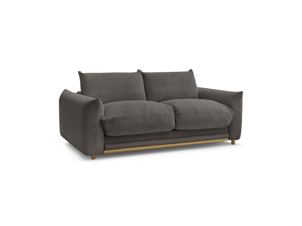 Ernest - Canapé Droit Convertible 3 Places - Tissu Velours Côtelé