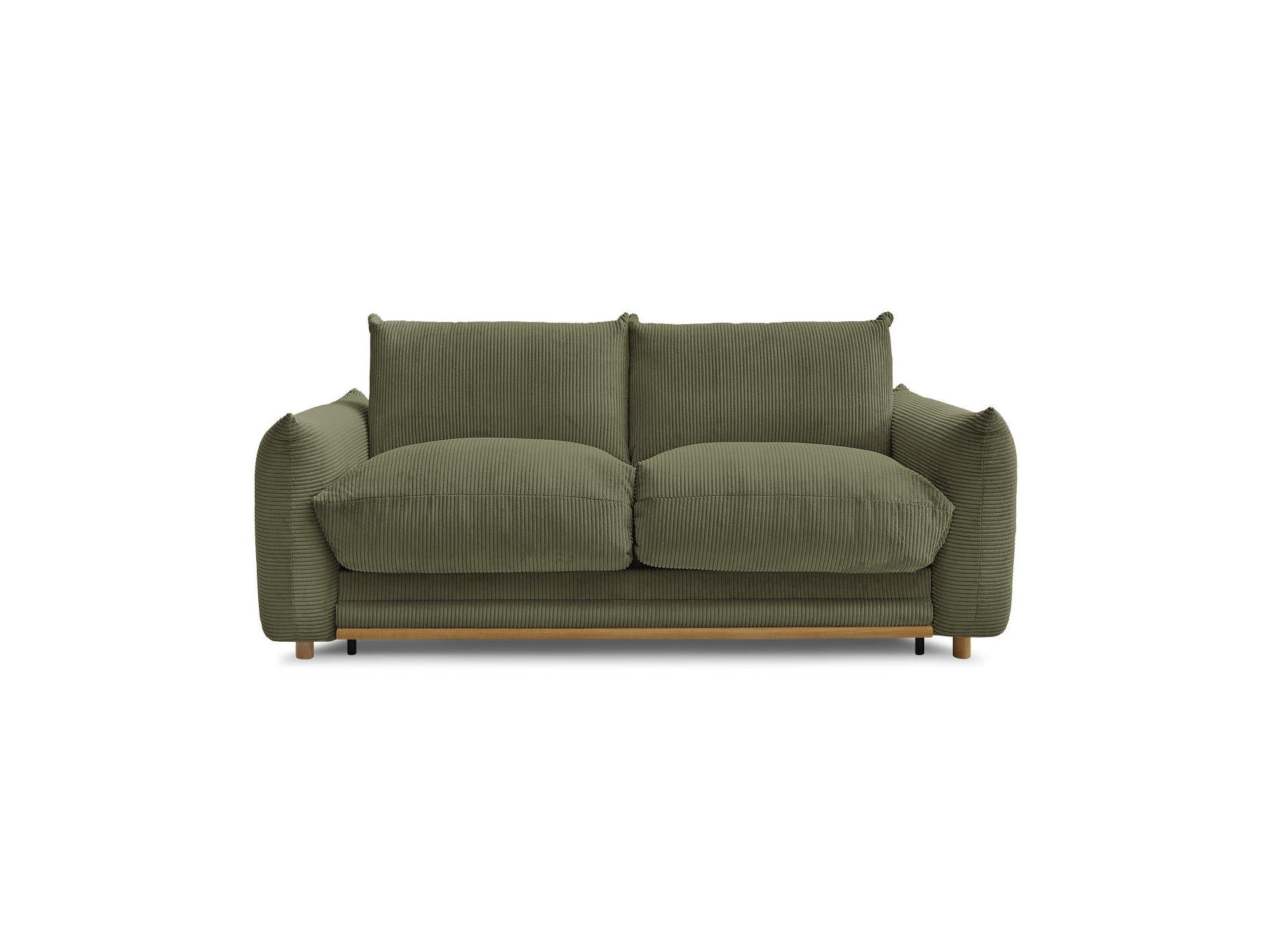 Ernest - Canapé Droit Convertible 3 Places - Tissu Velours Côtelé
