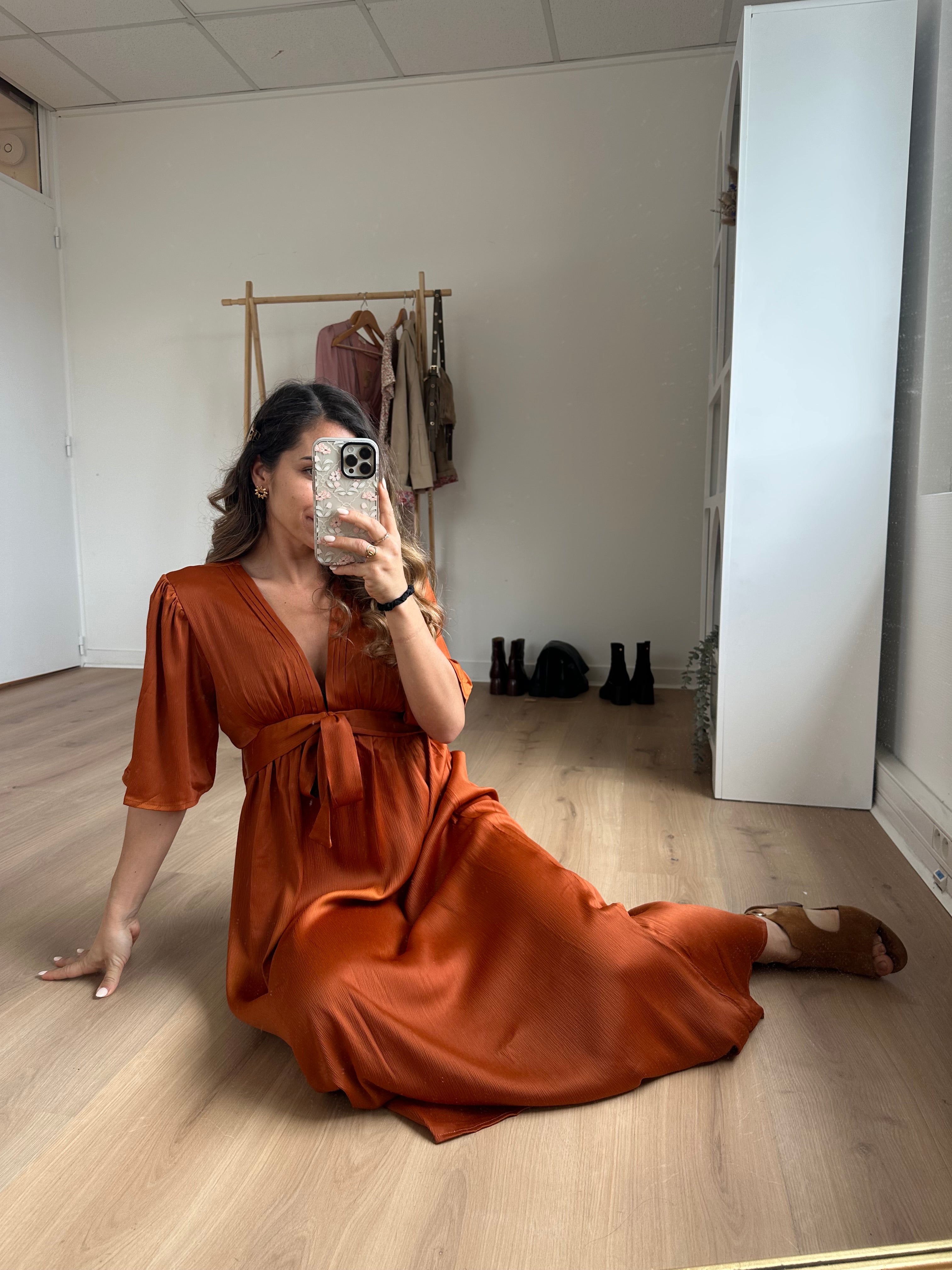 Suzy Long Dress Terracotta