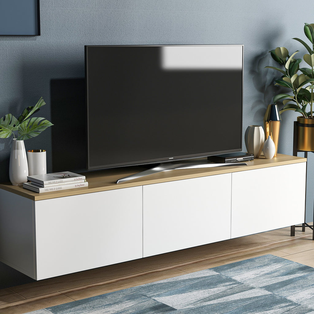 Mueble de TV Neon - Blanco / Roble