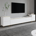 Muebles de TV Imaj - Mármol Blanco / Dorado