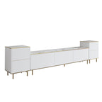 Muebles de TV Imaj - Mármol Blanco / Dorado