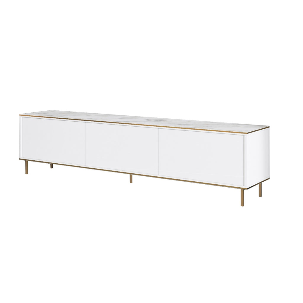 Muebles de TV Imaj - Mármol Blanco / Dorado