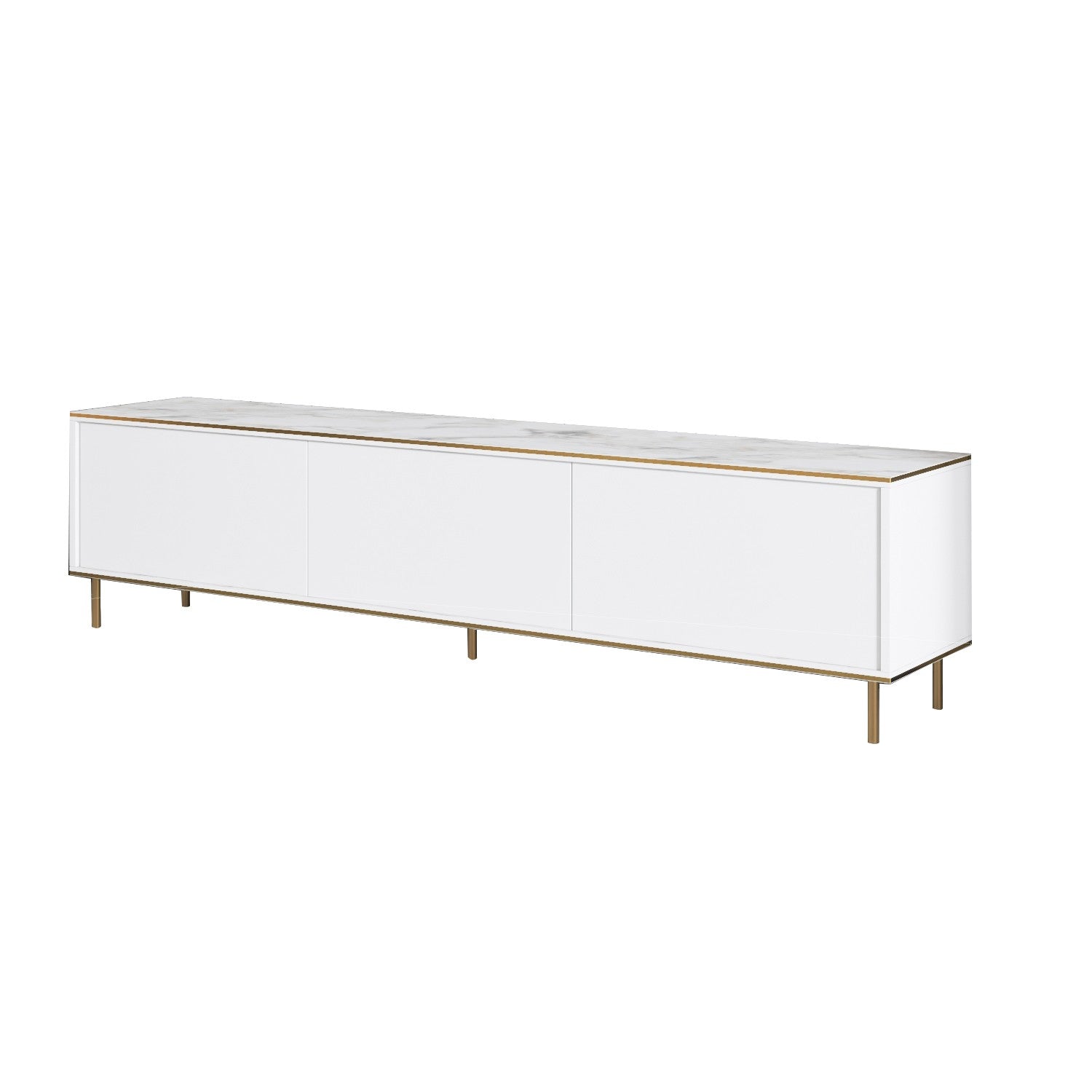 Muebles de TV Imaj - Mármol Blanco / Dorado
