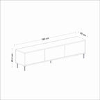 Muebles de TV Imaj - Mármol Blanco / Dorado
