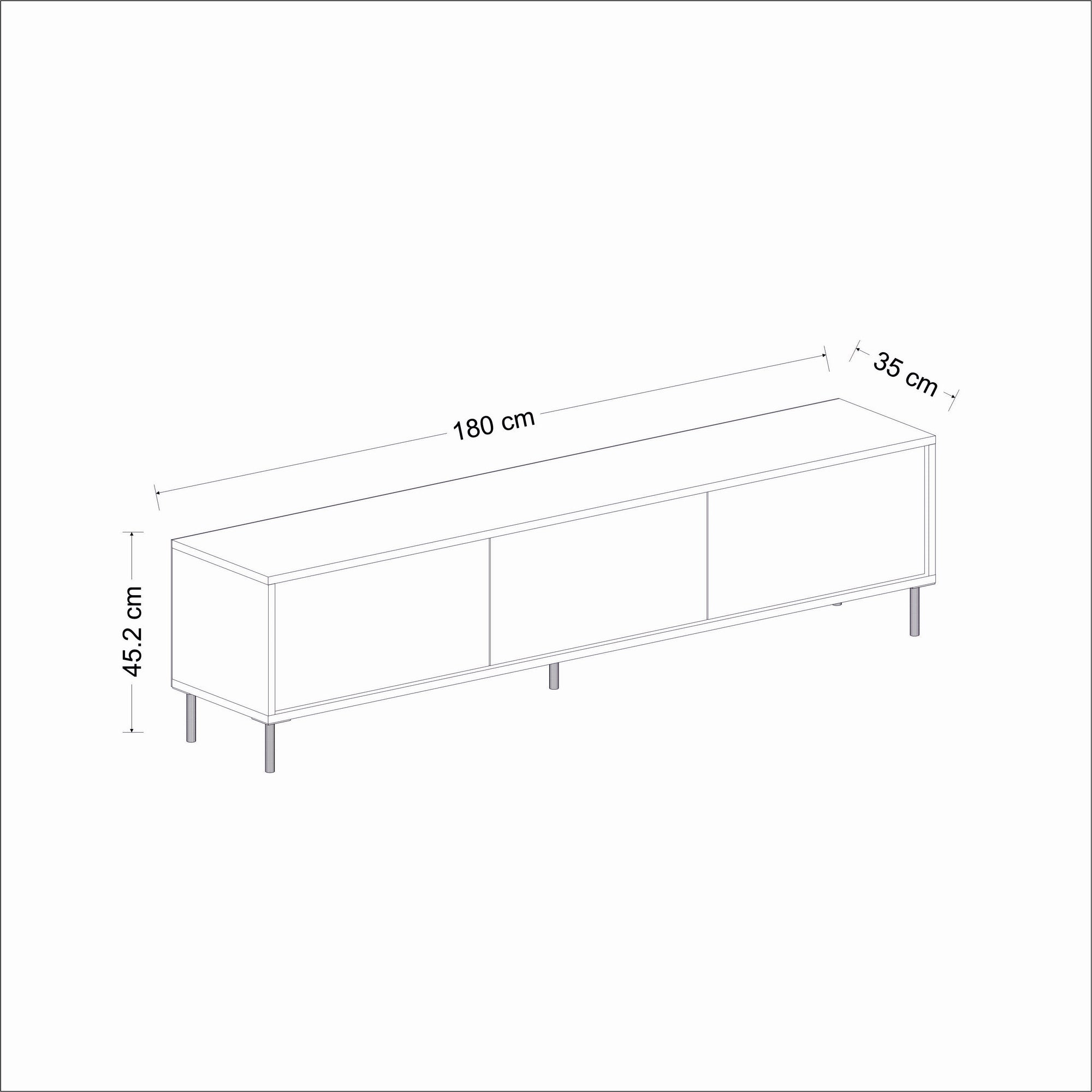 Muebles de TV Imaj - Mármol Blanco / Dorado
