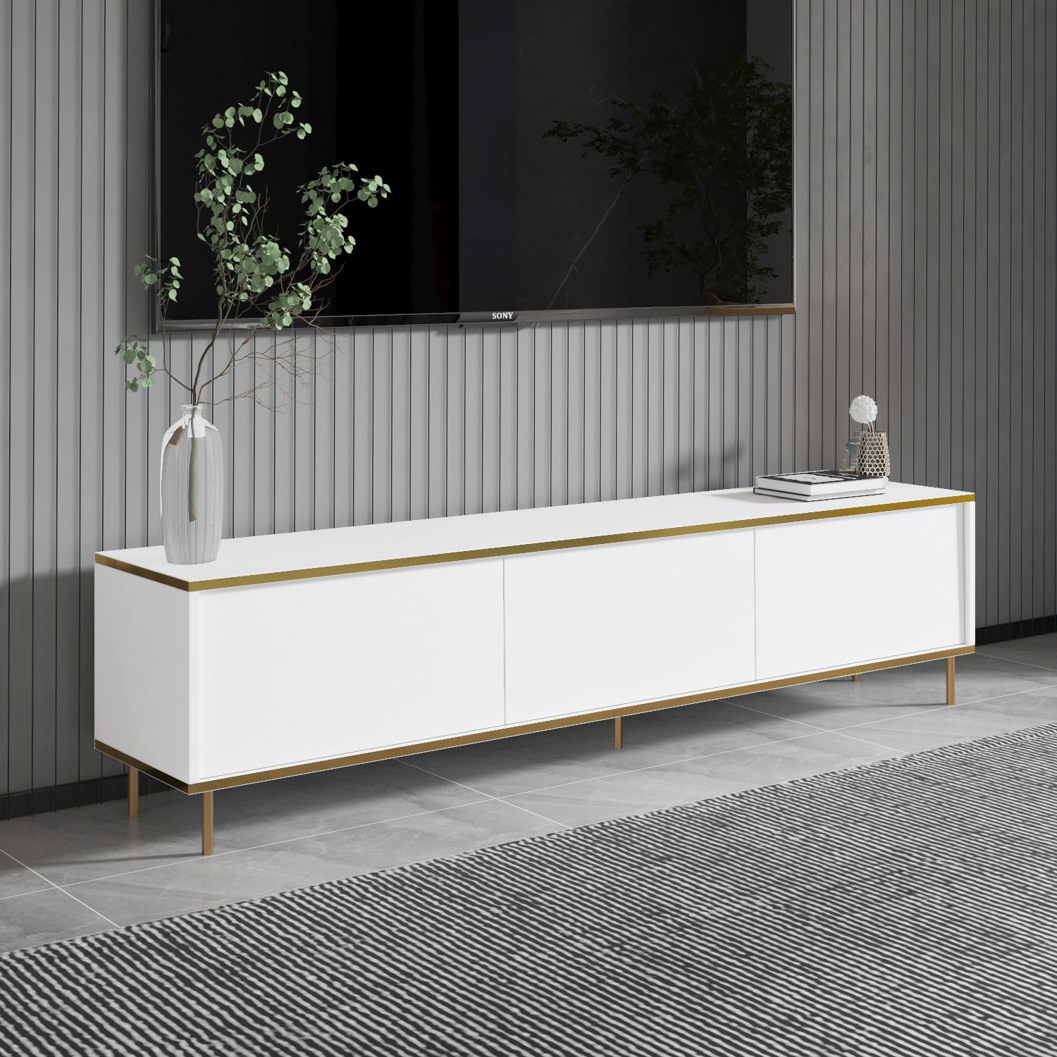 TV Units Imaj - White / Gold
