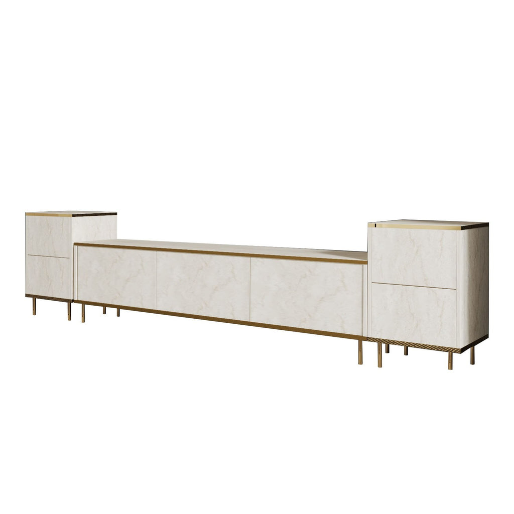 Muebles de TV Imaj - Travertino / Dorado