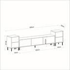 Muebles de TV Imaj - Travertino / Dorado