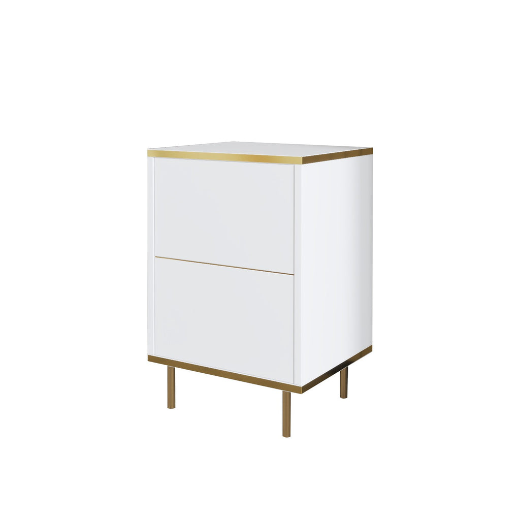 Bedside Tables Imaj - White / Gold