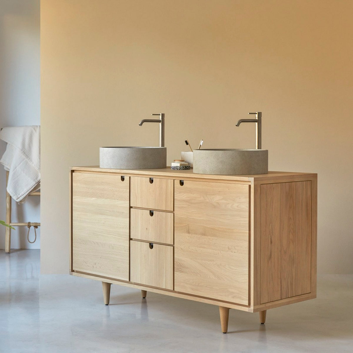 Jonàk - Mueble bajo lavabo - Roble - Natural