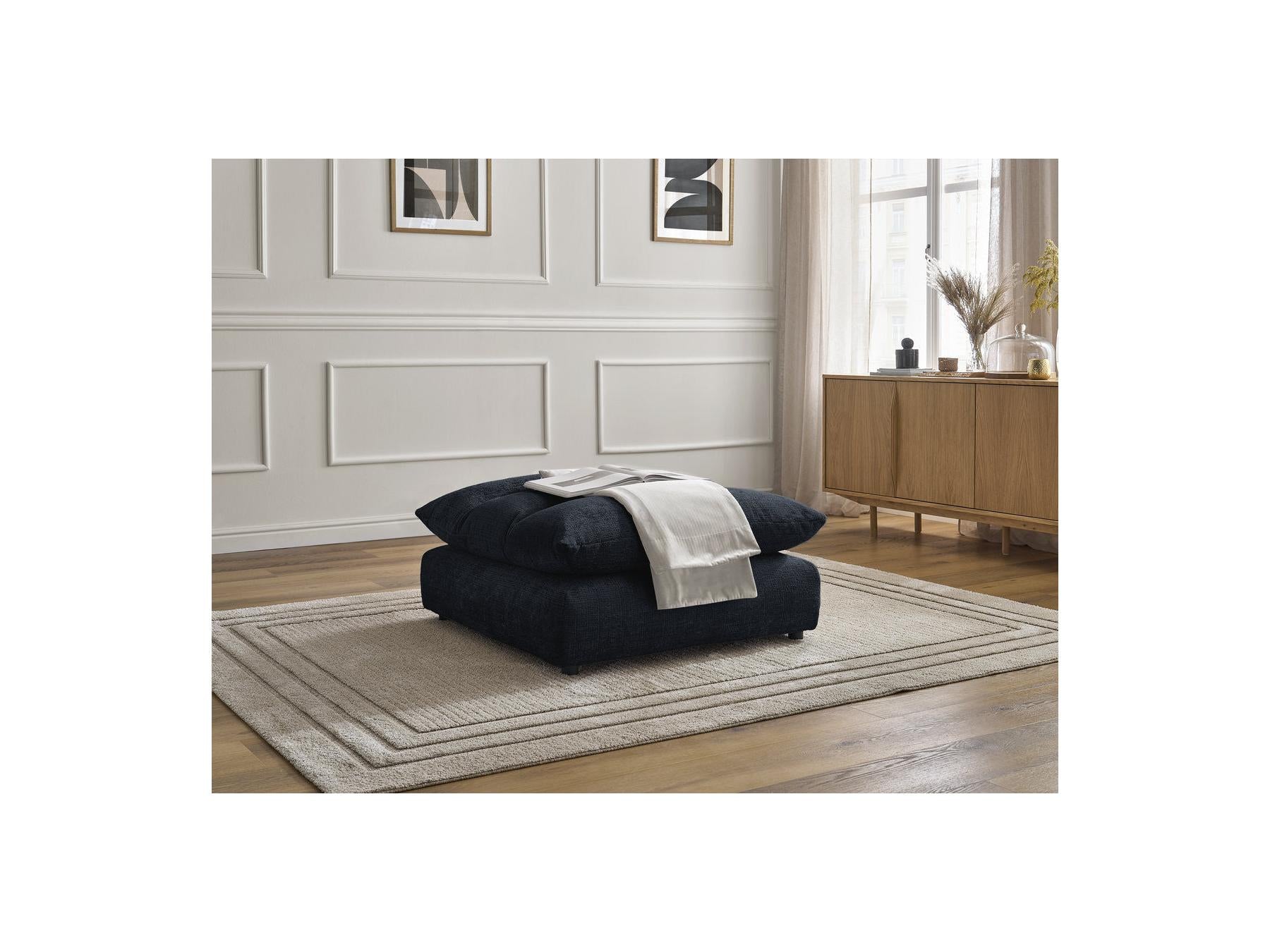 Neil - Pouf - Tissu Texturé